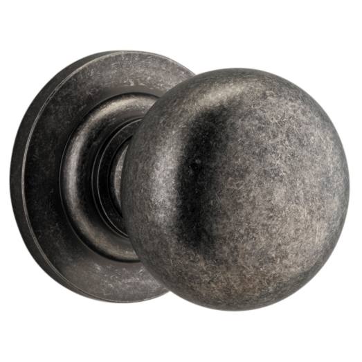 Cambridge Knob Round Rose Distressed Nickel