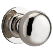 Cambridge Knob Round Rose Polished Nickel