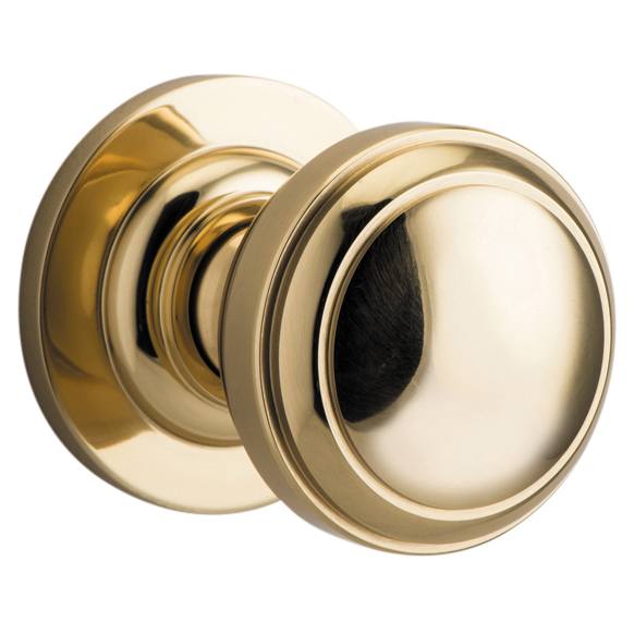 Paddington Knob Round Rose Polished Brass