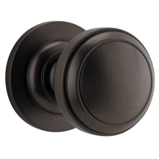 Paddington Knob Round Rose Signature Brass