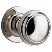 Paddington Knob Round Rose Polished Nickel