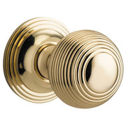 Guildford Knob Round Rose Polished Brass