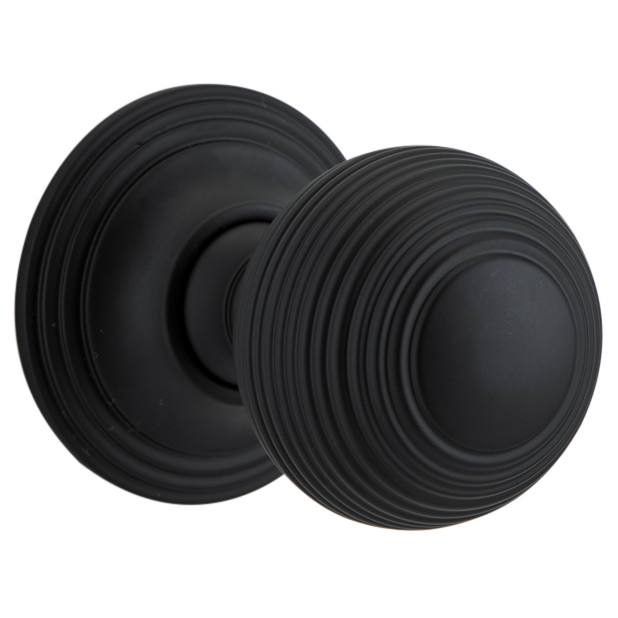 Guildford Knob Round Rose Matt Black