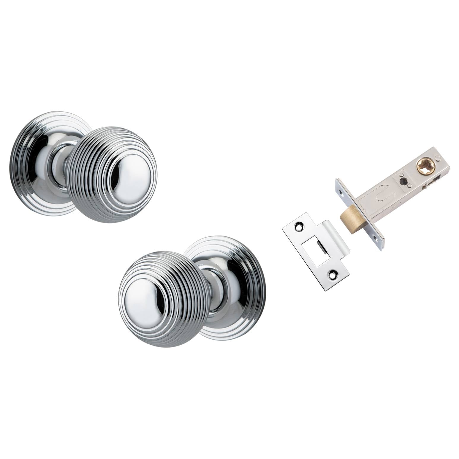 Guildford Knob Round Rose Passage Kit Polished Chrome