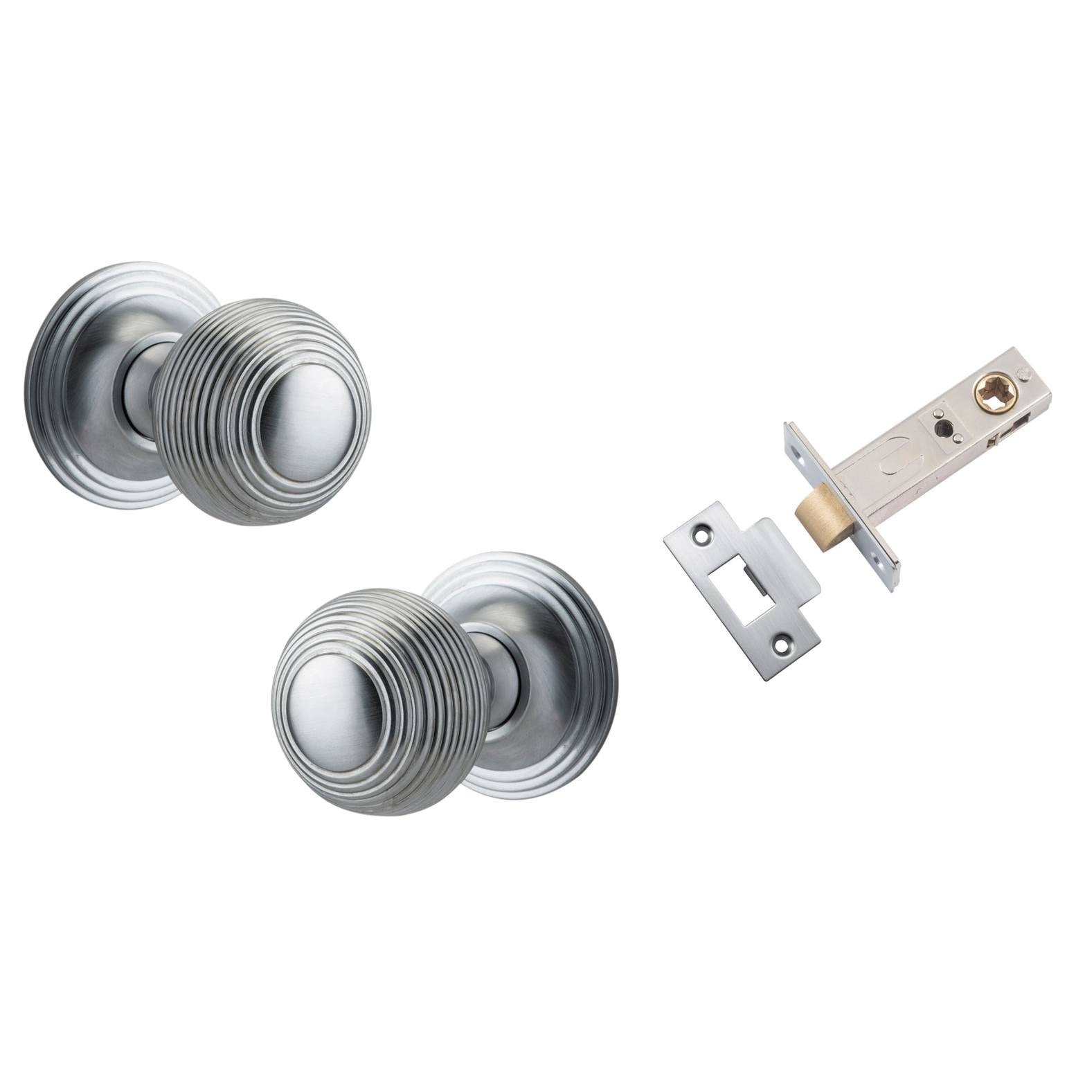 Guildford Knob Round Rose Passage Kit Brushed Chrome
