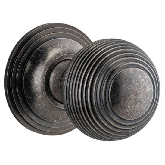 Guildford Knob Round Rose Distressed Nickel