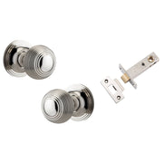 Guildford Knob Round Rose Passage Kit Polished Nickel