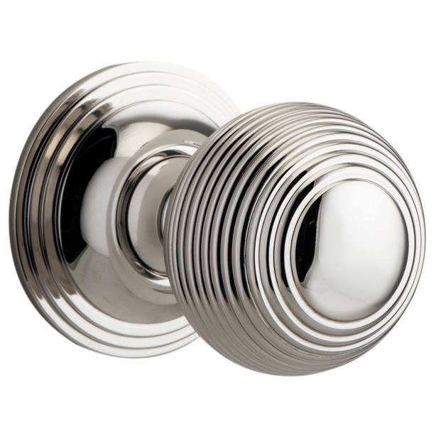 Guildford Knob Round Rose Polished Nickel