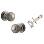 Guildford Knob Round Rose Passage Kit Satin Nickel