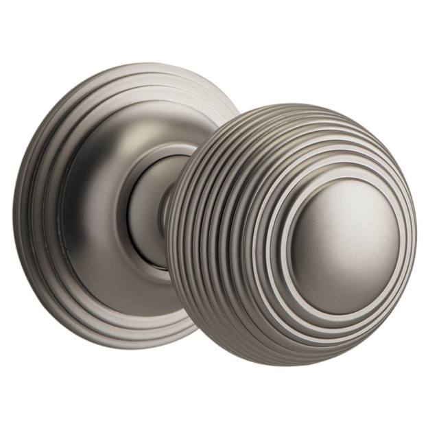 Guildford Knob Round Rose Satin Nickel