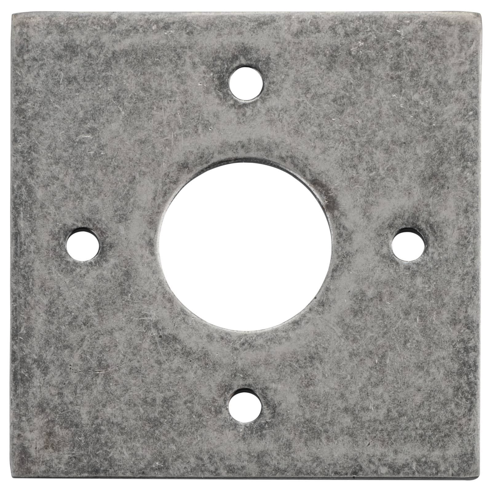 Square Adaptor Plate for 54mm Hole (Pair), Distressed Nickel