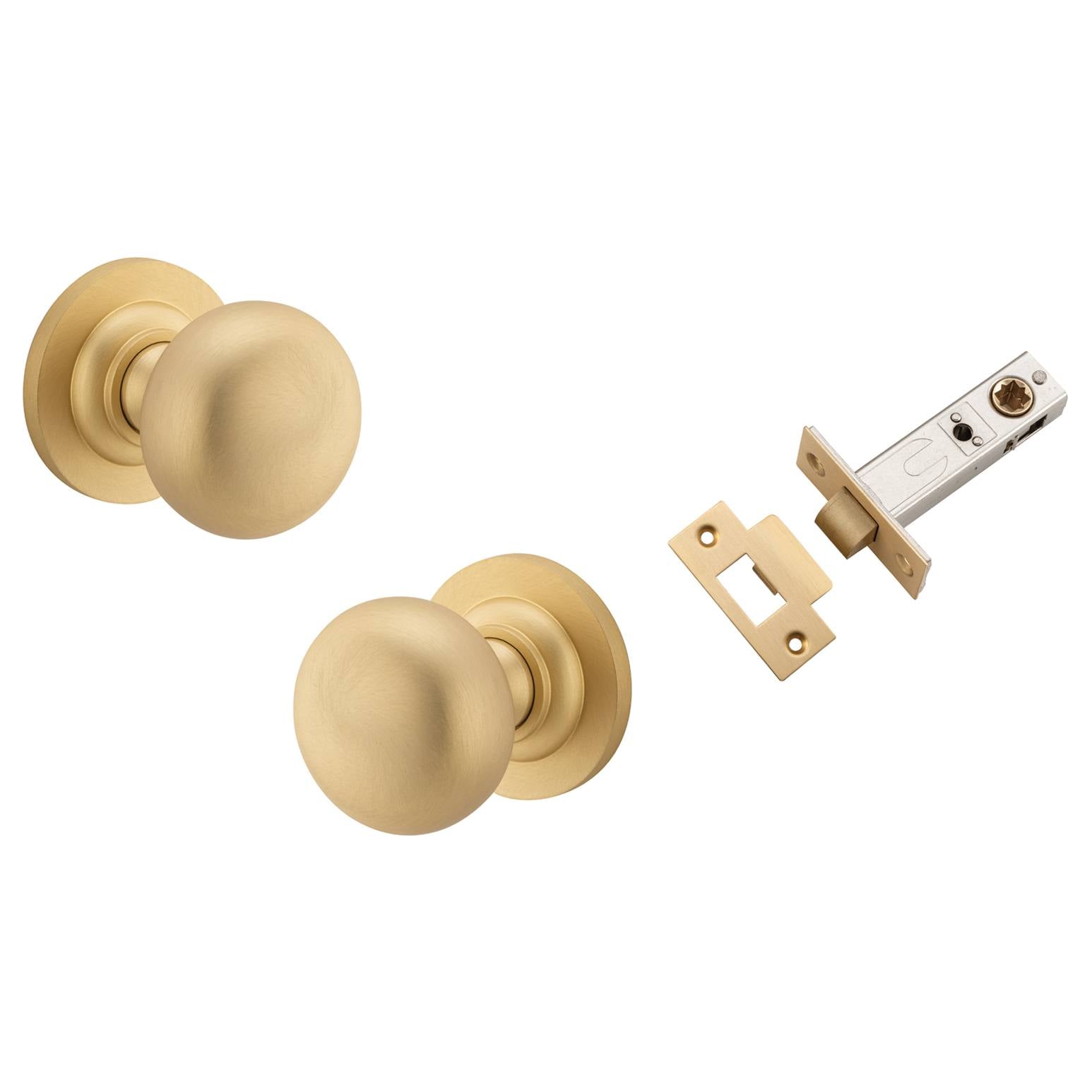 Cambridge Knob Round Rose Passage Kit Brushed Brass