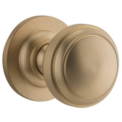 Paddington Knob Round Rose Brushed Brass