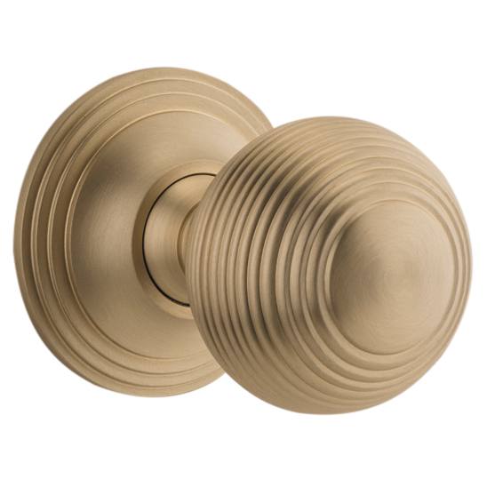 Guildford Knob Round Rose Brushed Brass