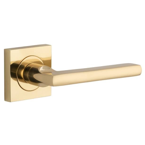 Door Lever Baltimore Sq Rose PB D52xP55mm