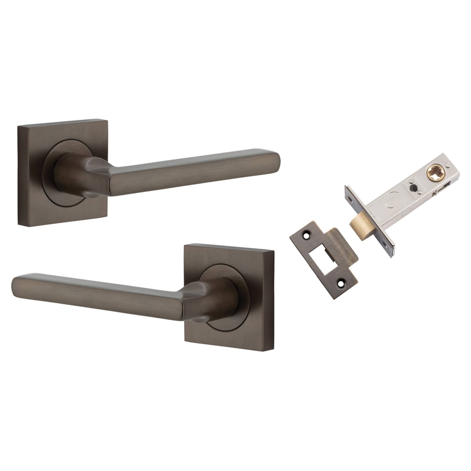 Baltimore Lever Square Rose Passage Kit Signature Brass