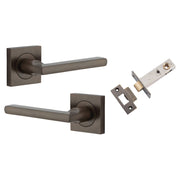 Baltimore Lever Square Rose Passage Kit Signature Brass
