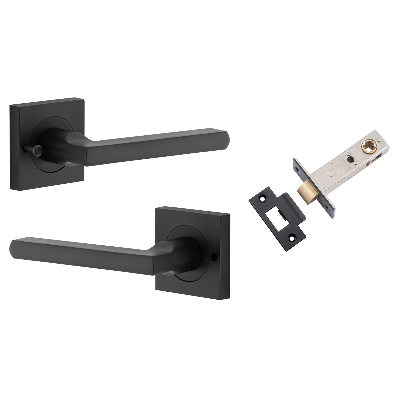 Baltimore Lever Square Rose (Inbuilt Privacy) Matt Black
