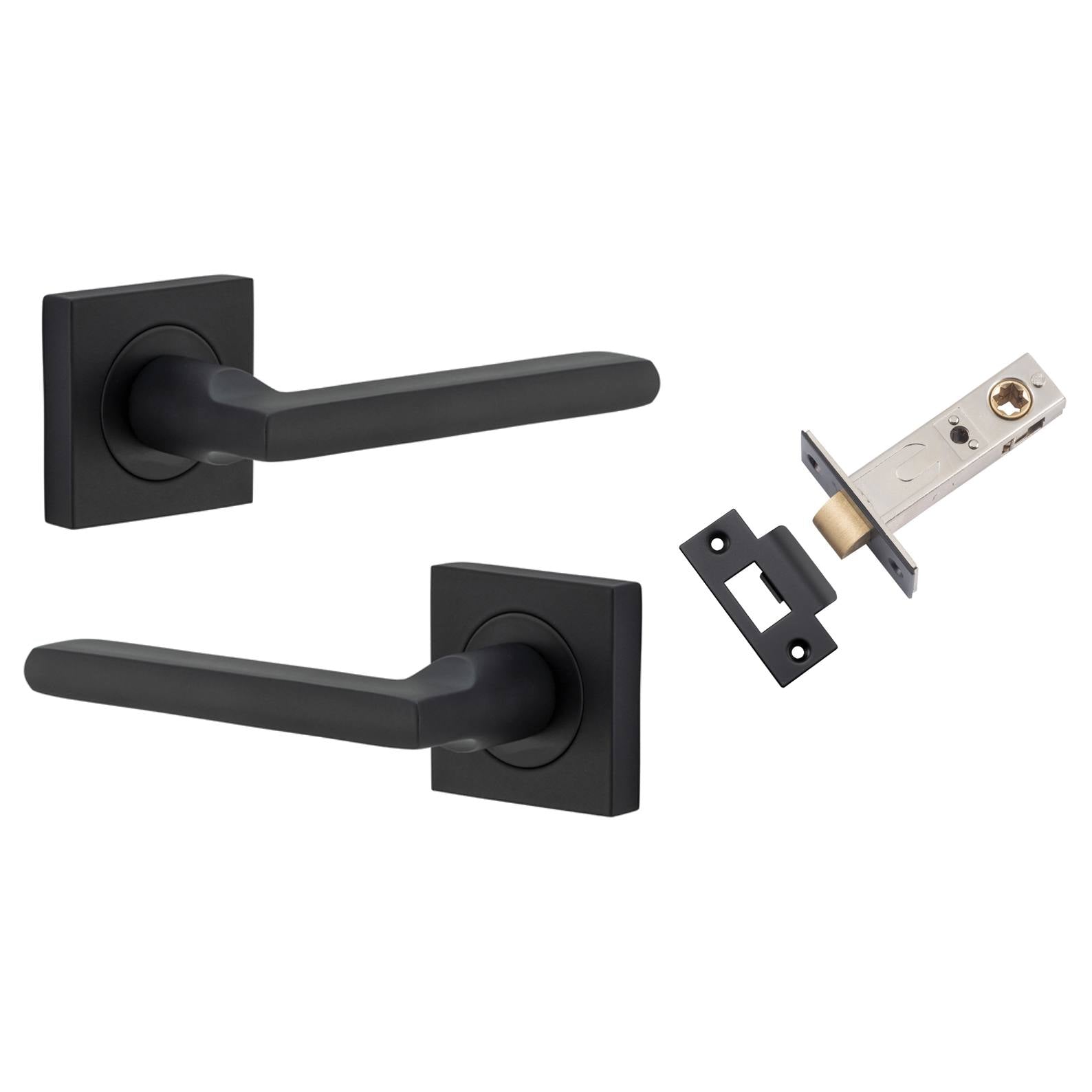 Baltimore Lever Square Rose Passage Kit Matt Black