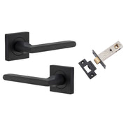 Baltimore Lever Square Rose Passage Kit Matt Black