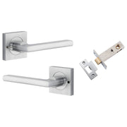 Baltimore Lever Square Rose (Inbuilt Privacy) Brushed Chrome