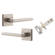 Baltimore Lever Square Rose Passage Kit Satin Nickel