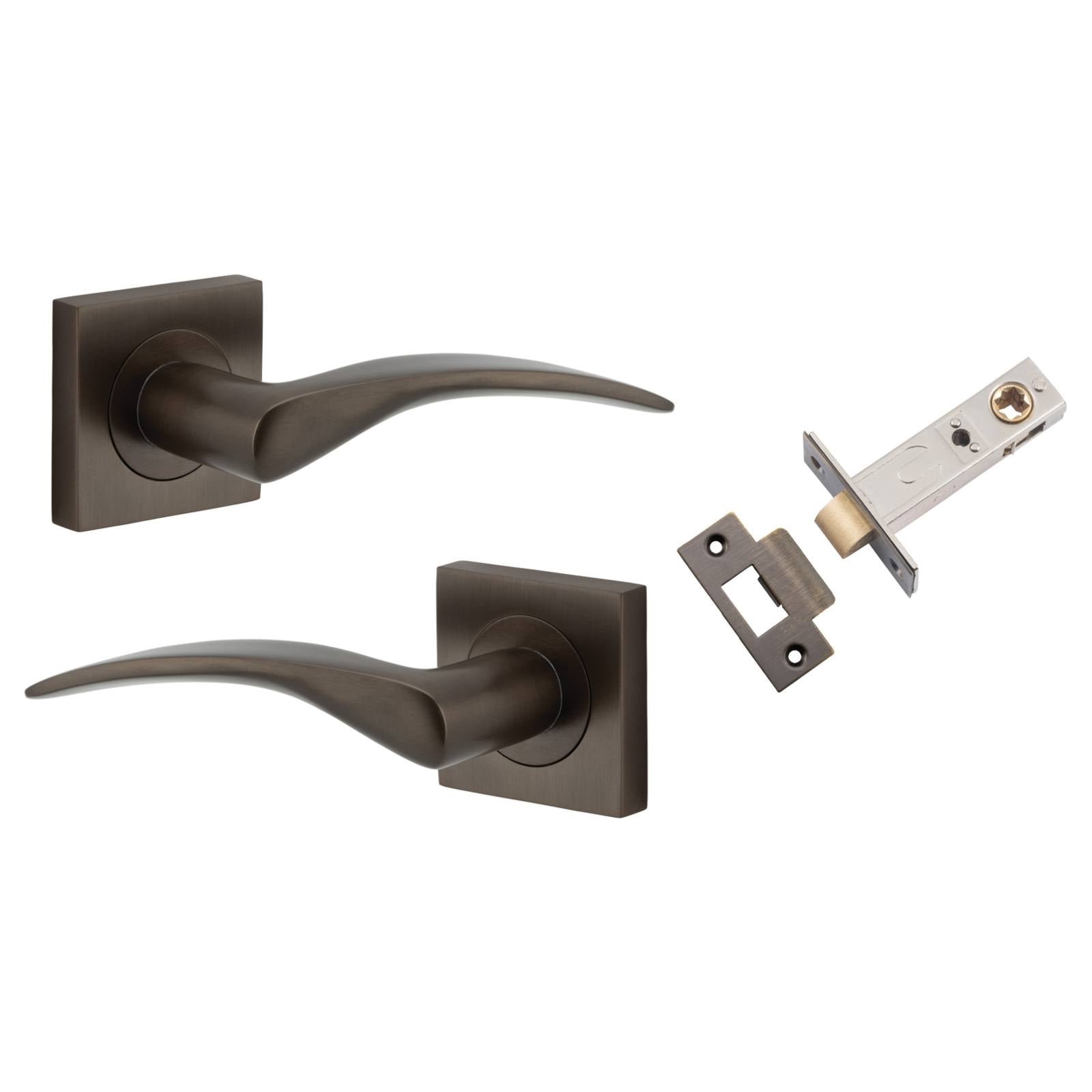 Oxford Lever Square Rose Passage Kit Signature Brass