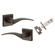 Oxford Lever Square Rose Passage Kit Signature Brass