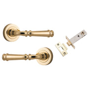 Verona Lever Round Rose Passage Kit Polished Brass