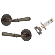 Verona Lever Round Rose (Inbuilt Privacy) Signature Brass