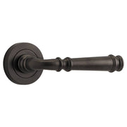 Verona Lever Round Rose, Signature Brass