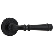 Verona Lever Round Rose, Matte Black