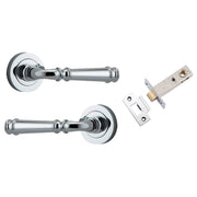 Verona Lever Round Rose Passage Kit Polished Chrome