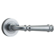 Verona Lever Round Rose Brushed Chrome