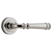 Verona Lever Round Rose Polished Nickel
