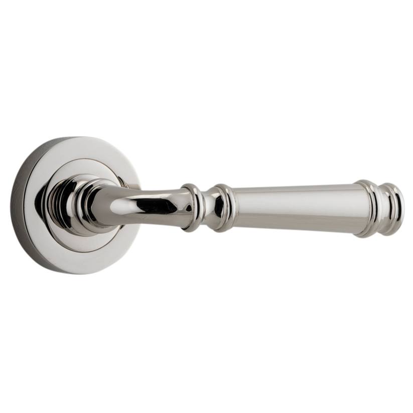 Verona Lever Round Rose Polished Nickel