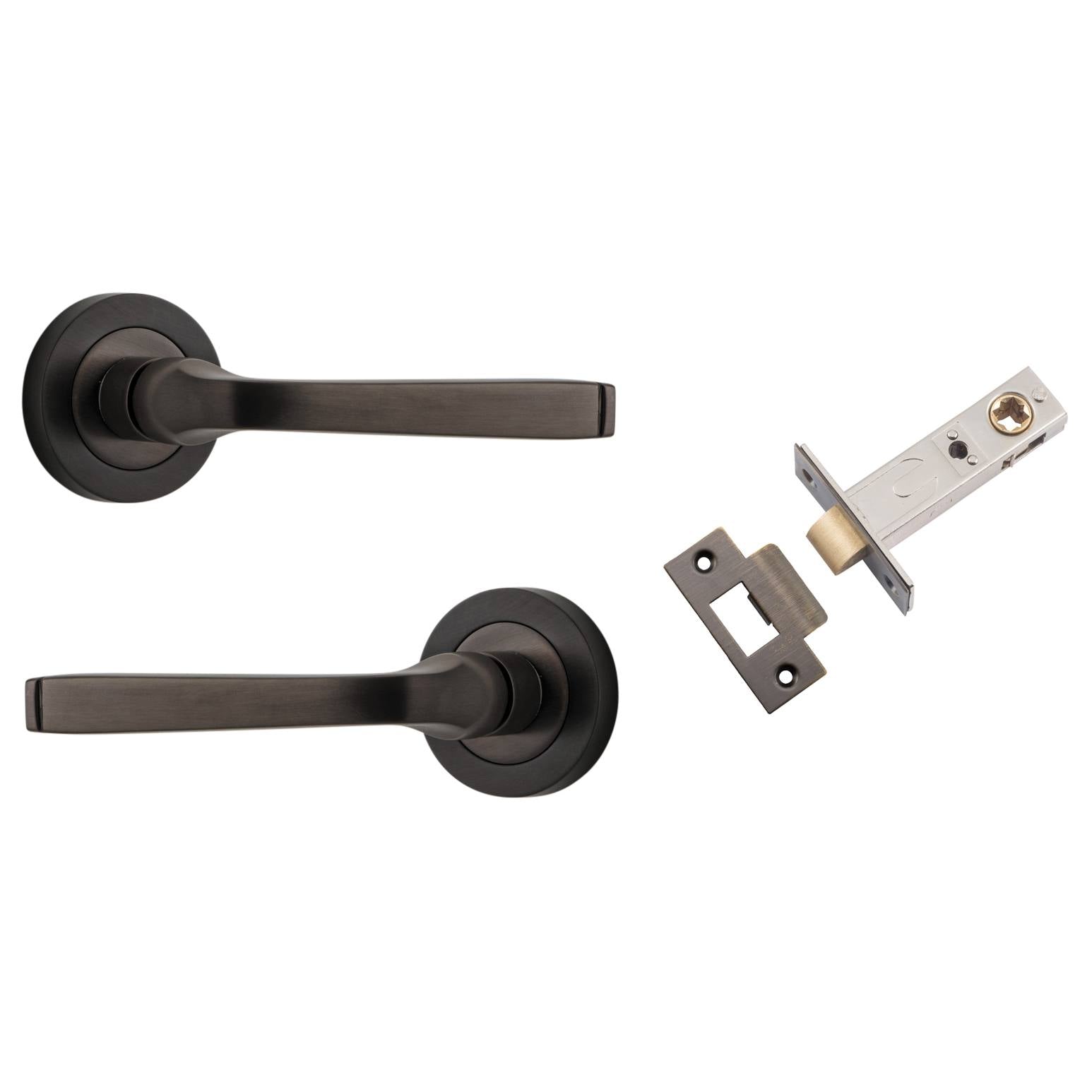 Annecy Lever Round Rose Passage Kit Signature Brass