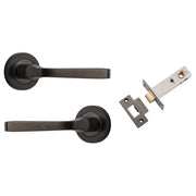 Annecy Lever Round Rose Passage Kit Signature Brass