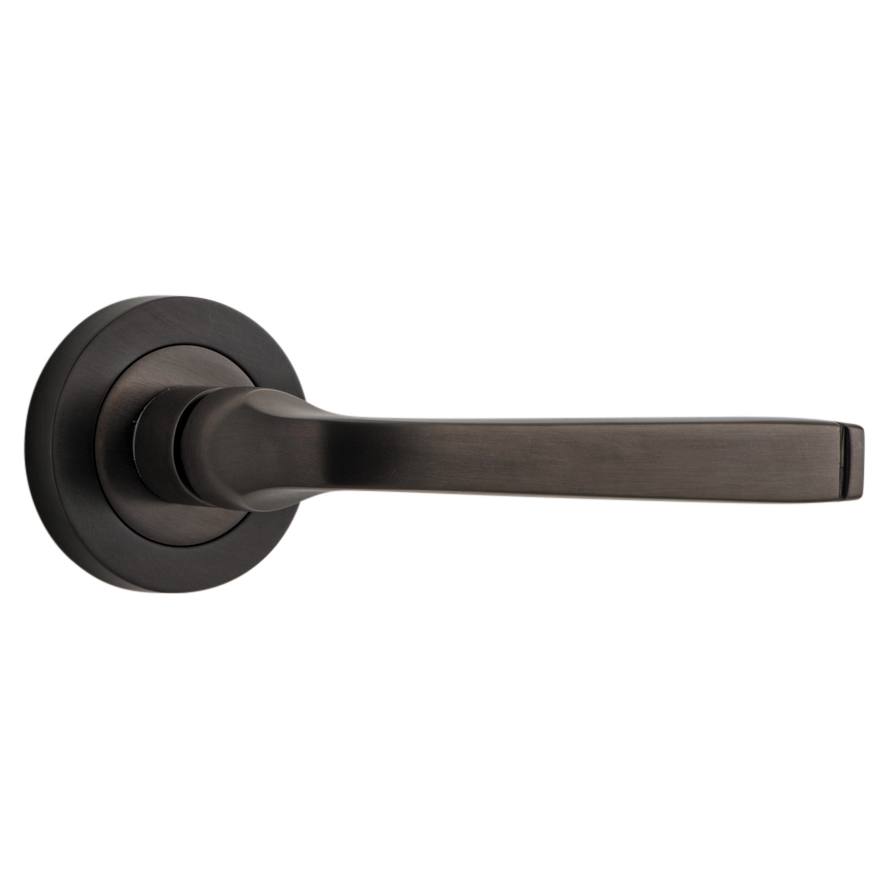 Annecy Round Rose Lever, Signature Brass