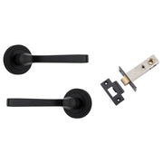 Annecy Lever Round Rose Passage Kit Matt Black