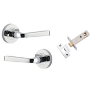 Annecy Lever Round Rose (Inbuilt Privacy) Polished Chrome