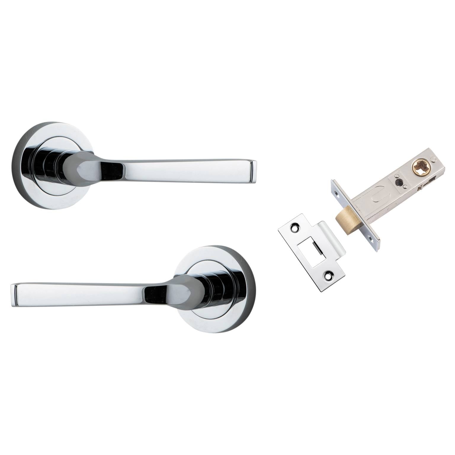 Annecy Lever Round Rose Passage Kit Polished Chrome
