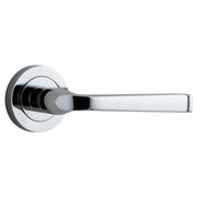 Annecy Lever - Round Rose Brushed Chrome