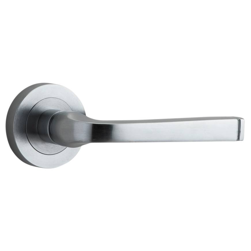 Annecy Lever - Round Rose Polished Chrome