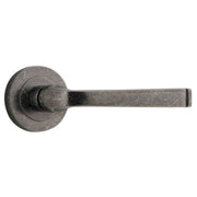 Annecy Round Rose Lever, Distressed Nickel