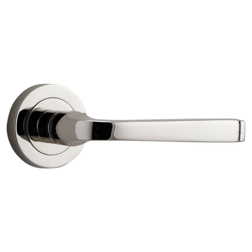 Annecy Lever - Round Rose Polished Nickel