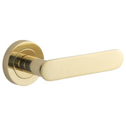 Bronte Lever Polished Brass Round Rose