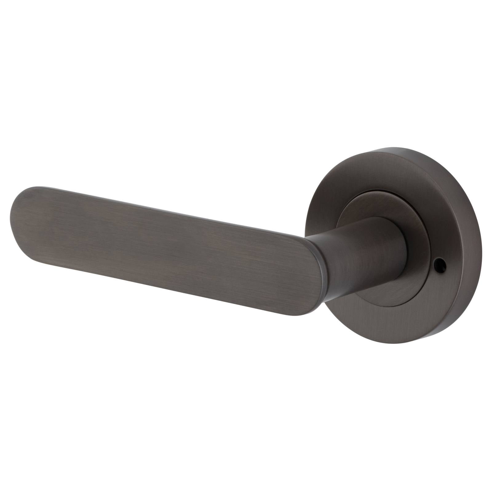 Bronte Lever Round Rose Privacy Kit (Inbuilt Privacy) Signature Brass