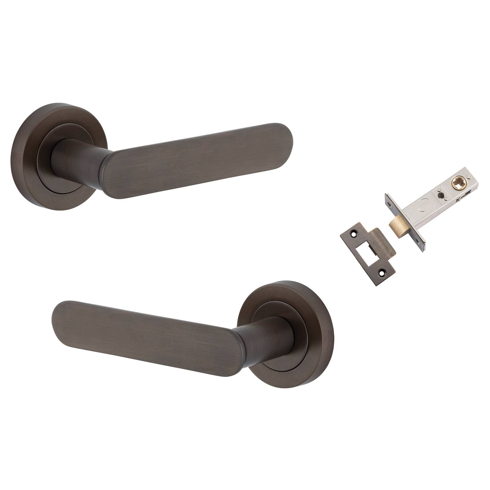 Bronte Lever Round Rose Passage Kit Signature Brass