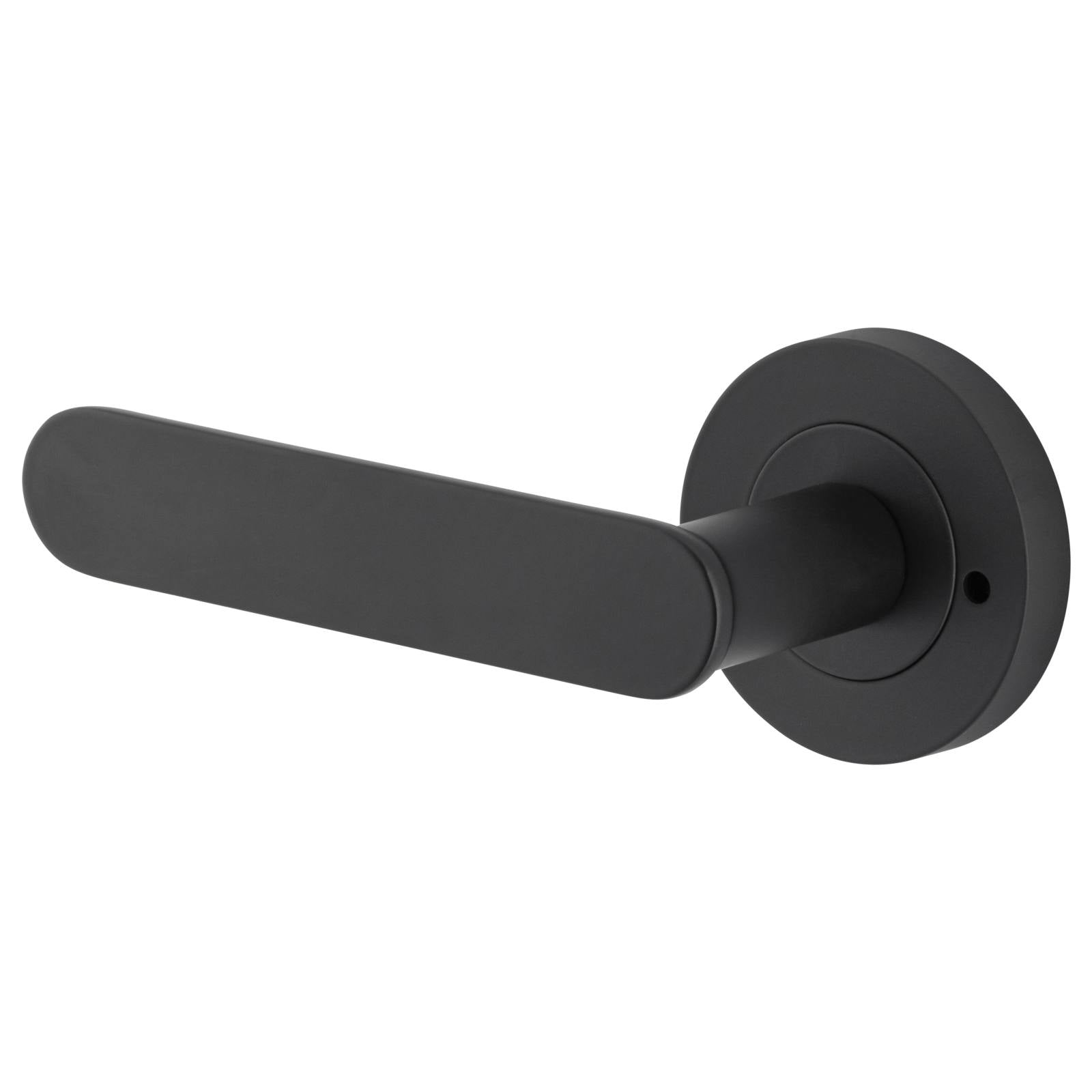 Bronte Lever Round Rose Privacy Kit (Inbuilt Privacy) Matt Black